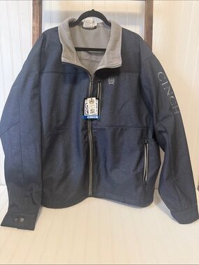 Cinch Men's Dark Navy Performance Jacket with Fleece Gray Interior